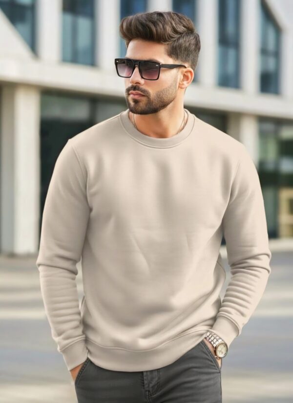 Men Full Sleeve Solid Sweatshirt