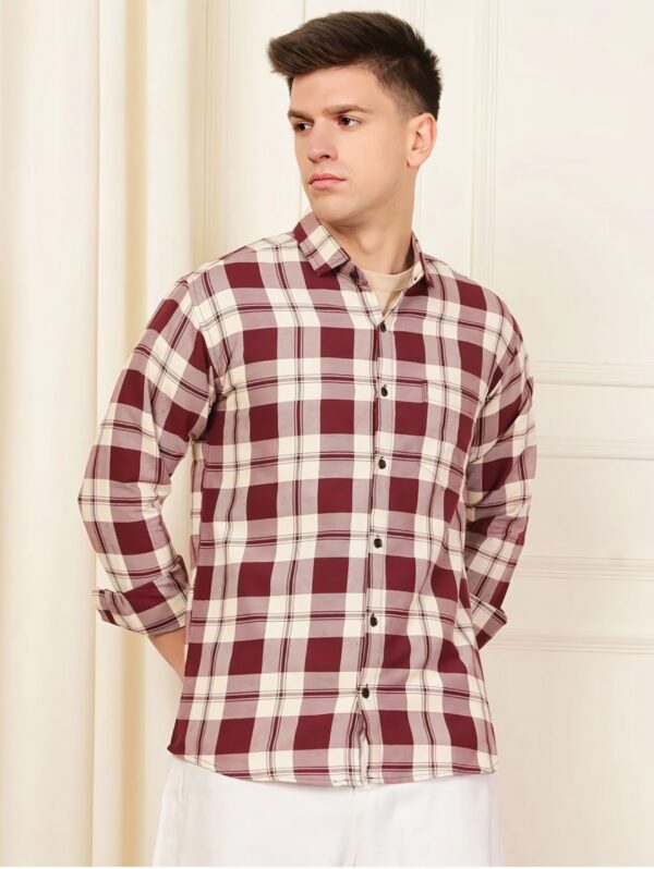 Men regular fit casual shirt